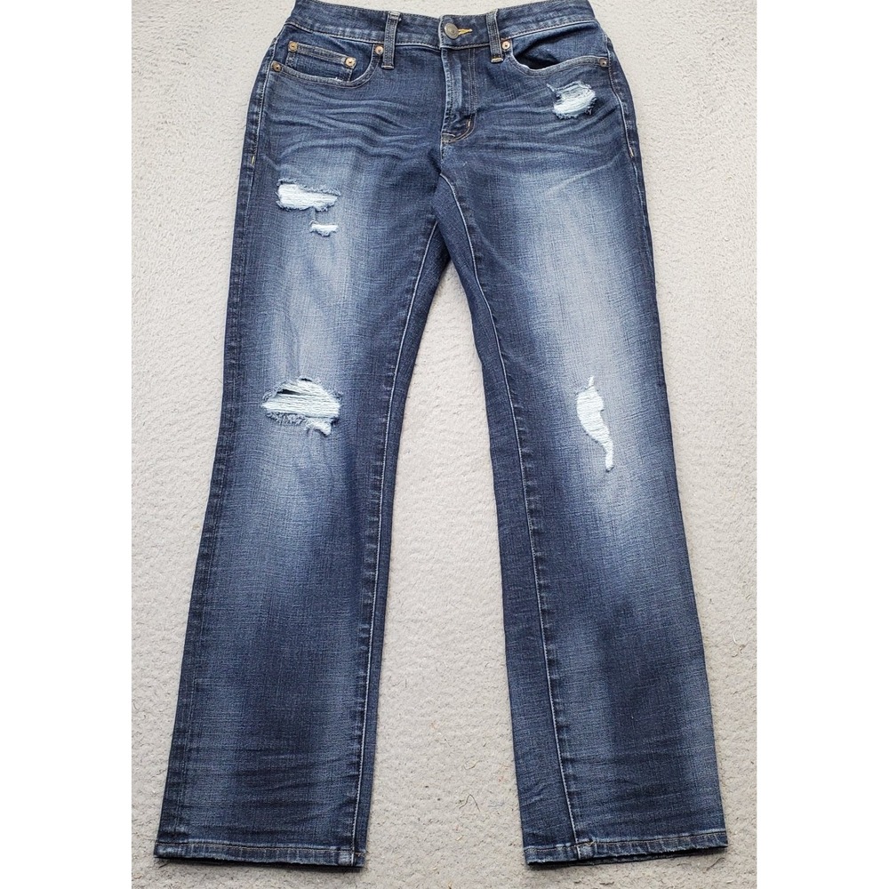 American Eagle Outfitters Jeans‎ Mens 28x30 Blue Denim Distressed Straight Leg
